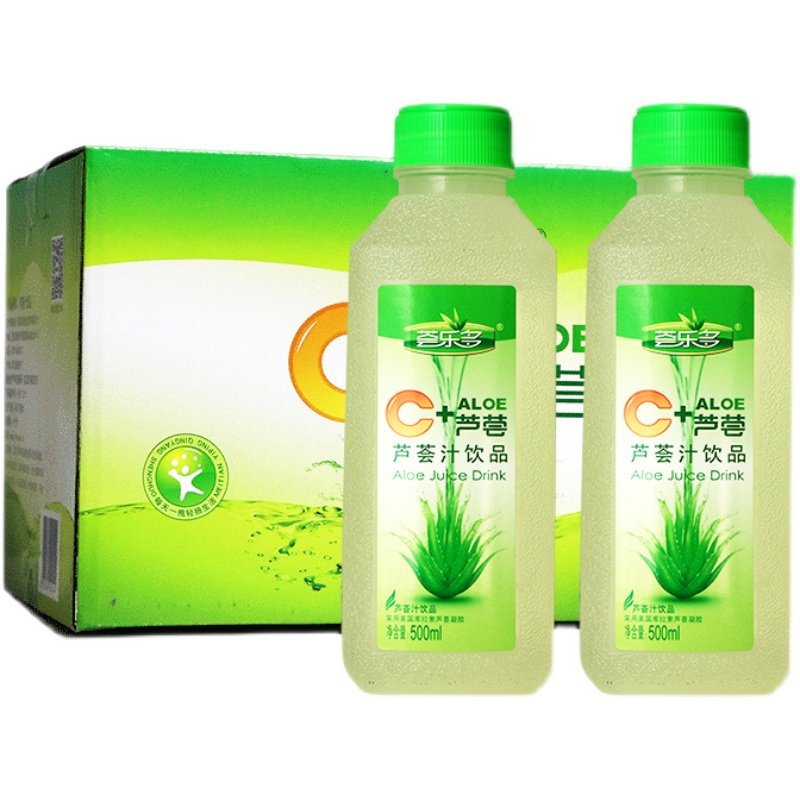 荟乐多芦荟汁果肉粒饮品500ml*15瓶足量整箱包装饮料