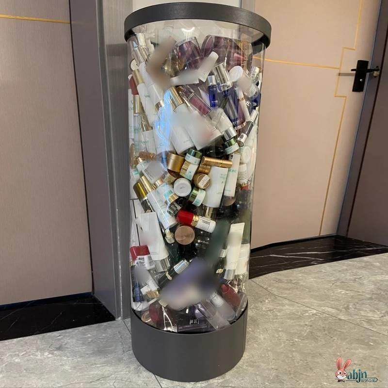 空瓶收纳桶亚克力圆筒护肤品化妆品瓶瓶罐罐储物桶大容量带盖特大,床上用品,被套定制,淘宝优惠券,粉丝福利购,淘宝优惠卷