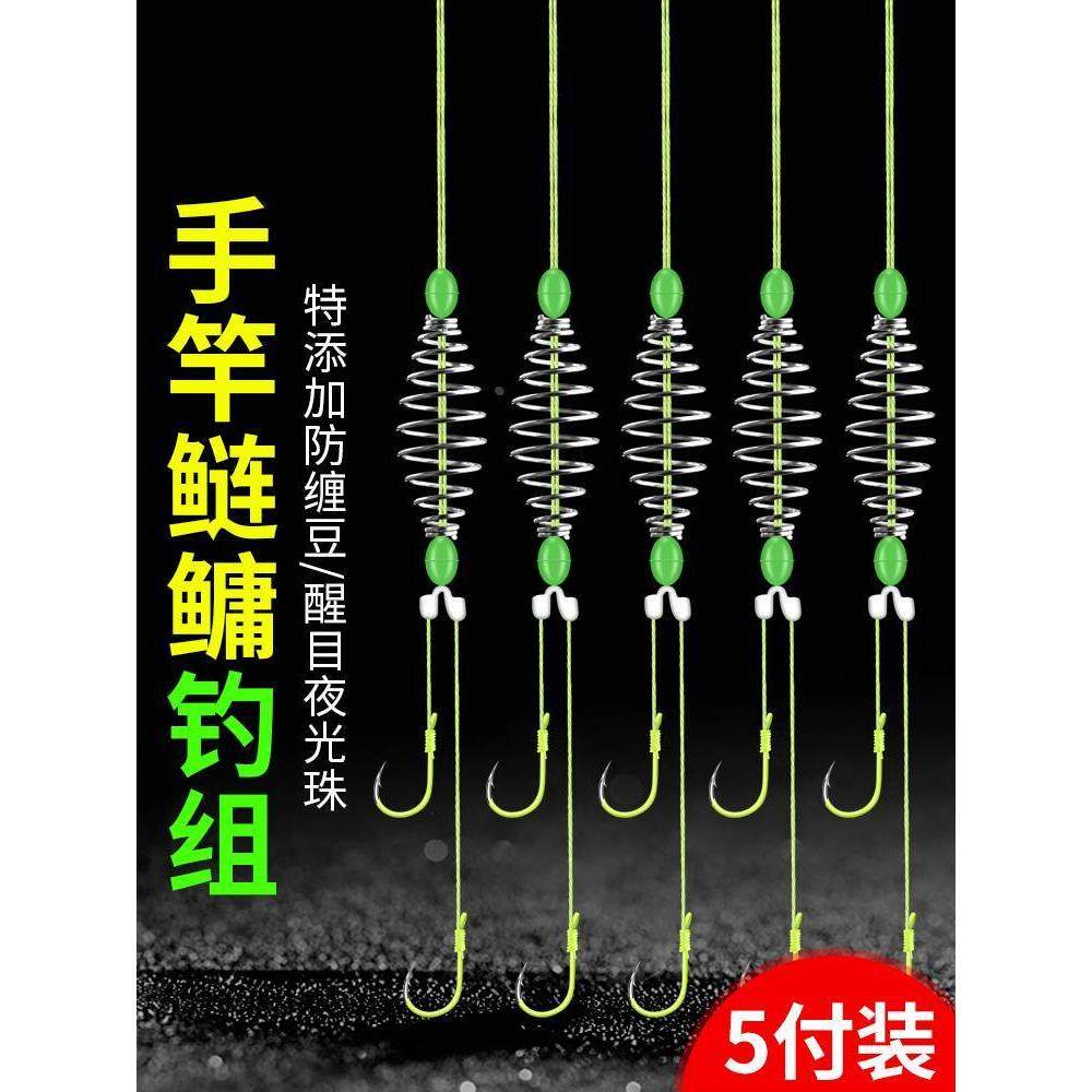 武汉天元邓刚官方旗舰店鱼钩绑好子线双钩成品手竿浮钓鲢鳙钓组新
