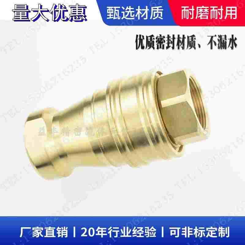厂家供应KZD10-25 10SF 10PF ZG1-1/4黄铜液压快速接头ZG1-1/4