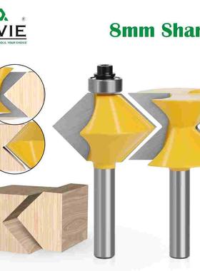 90度榫合刀木工铣刀具 拼板刀 拼接刀木工铣刀镂铣刀黄色子母刀