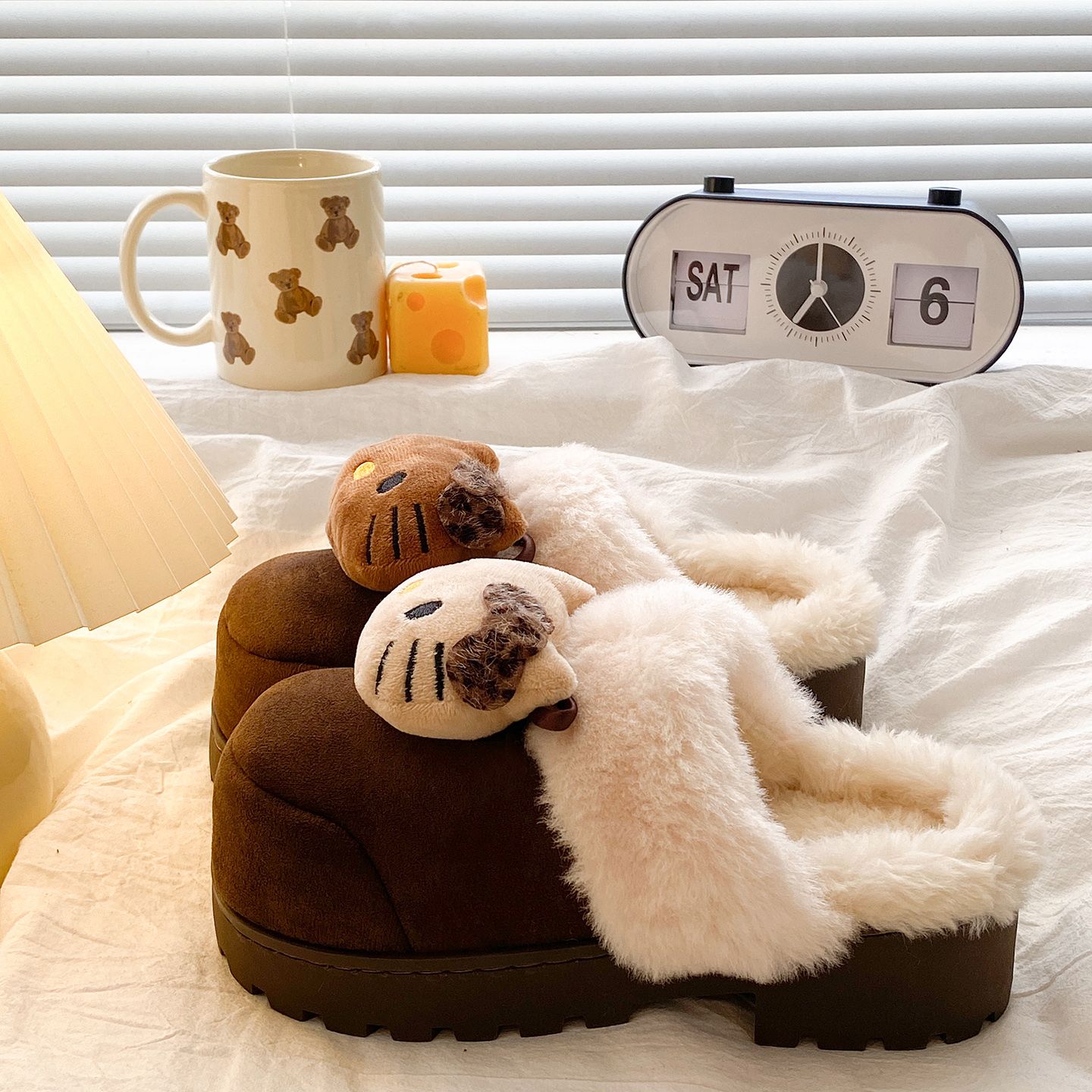 毛毛棉拖鞋女士2025秋冬季新款室内居家毛绒可爱保暖EVA厚底棉鞋