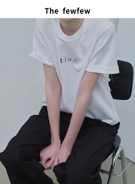 The fewfew 「Fit」精梳棉舒适透气原创印花字母百搭打底内搭T恤