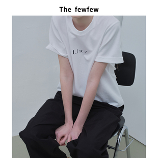 The 「Fit」精梳棉舒适透气原创印花字母百搭打底内搭T恤 fewfew