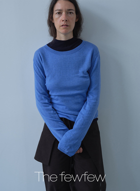 The fewfew一字船领轻盈软糯舒适亲肤轻薄合身叠搭内搭针织衫上衣