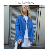 The 外套 衬衫 fewfew纯棉经典 古巴领宽松落肩舒适休闲宽松叠穿长袖