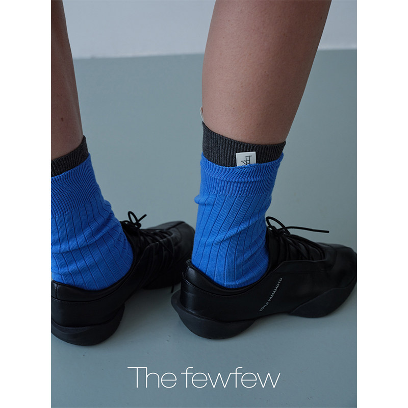 The fewfew 「Few」轻薄透气双针有骨竖条纹松口堆堆中筒袜短袜,女士内衣/男士内衣/家居服,短袜,淘宝优惠券,粉丝福利购,淘宝优惠卷