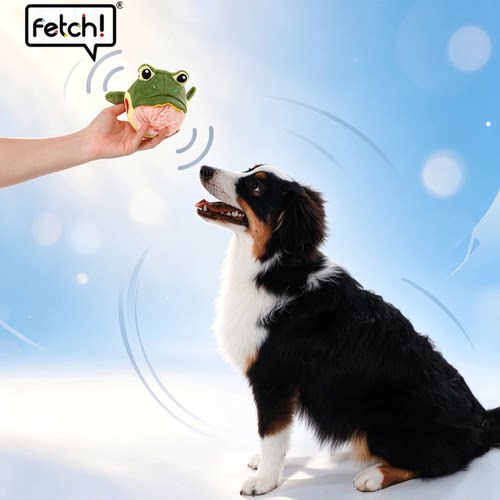 飞奇fetch狗玩具皮革巨嘴耐咬发声巡回训练防拆家解闷藏食玩具