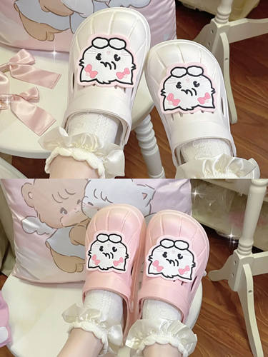 mikkp联名洞洞鞋绵羊商店可爱