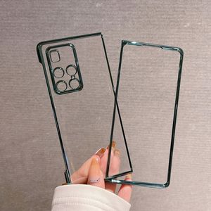 适用于华为Mate X2电镀边框matex2折叠屏手机壳mete新款mata透明保护套mx2典藏版超薄华为x3全包防摔外壳女X5