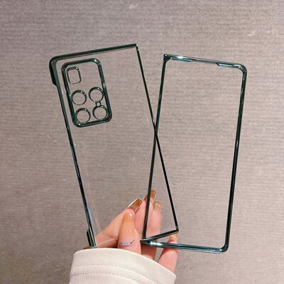适用于华为Mate X2电镀边框matex2折叠屏手机壳mete新款mata透明保护套mx2典藏版超薄华为x3全包防摔外壳女X5