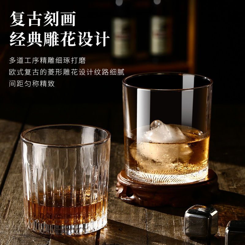 利比无铅玻璃杯威士忌杯洛克杯古典杯鸡尾酒杯烈酒杯ROCK杯冰球杯