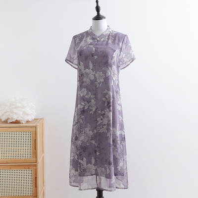 妈妈夏装时尚洋气连衣裙