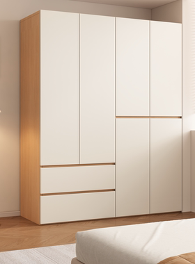 实木分段式衣柜一门到顶主卧室家用收纳免拉手2025新款爆款包安装