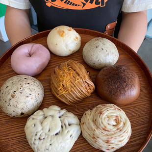 新中式馒头混合装 八方进包套餐 手作馒头花卷包子贝果
