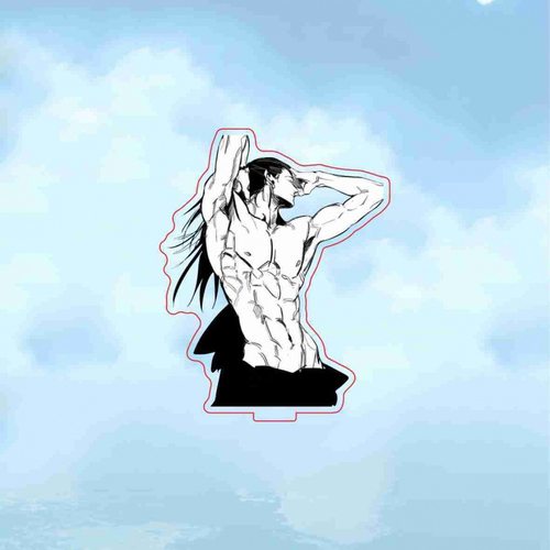 咒术回战五条悟夏油杰帅气腹肌表情包双面透明桌面摆件书包小挂件