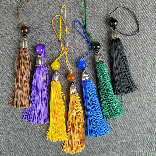 新款带帽小流苏穗diy流苏穗中国结挂件玲珑珠流苏挂件厂家直销