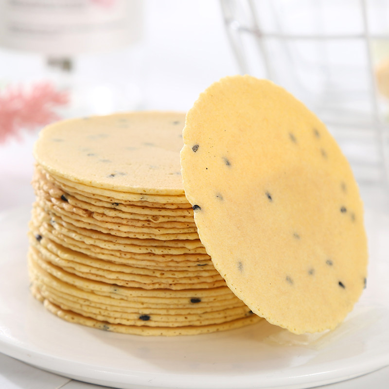 无糖精玉米谷物薄饼孕妇饼干低碱粗粮饱腹轻食代餐早晚餐薄脆零食