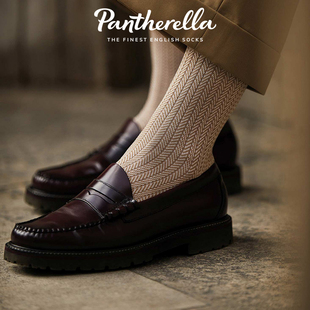 款 袜四季 5311 中筒袜人字纹西装 英国Pantherella埃及棉袜子男士