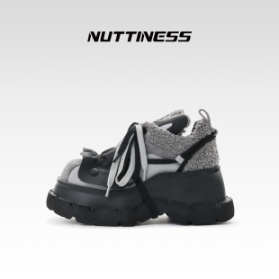 NUTTINESS狂野分子2025秋冬新款爆款厚底增高真皮重工休闲老爹鞋