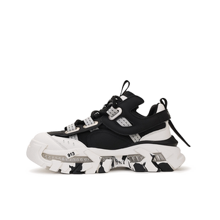 【明星同款】狂野分子2025年秋季新款厚底增高真皮老爹鞋男女同款