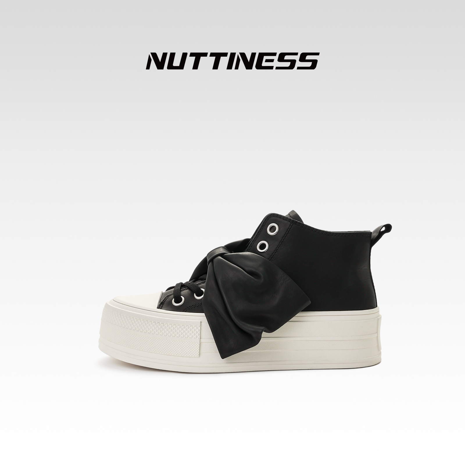 NUTTINESS真皮厚底蝴蝶结休闲