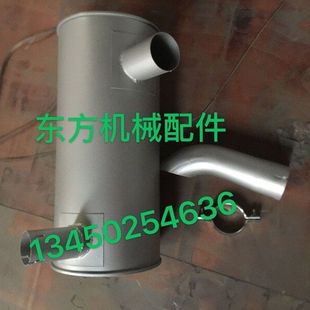 挖掘机配件卡特E320C消声器排气管烟筒消音器接管卡箍S6K发动机