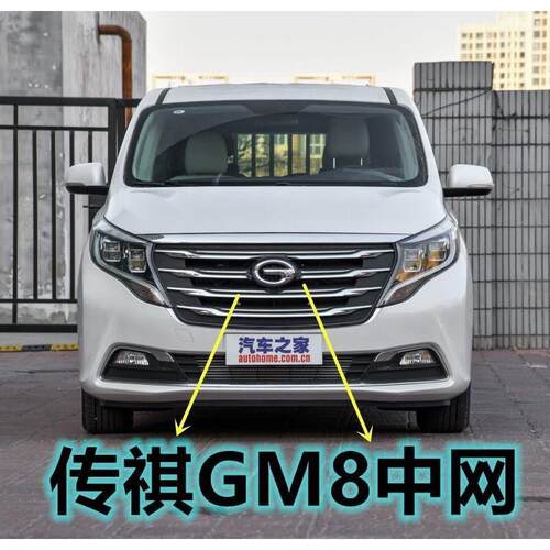 适用于广汽传祺GM8中网总成gm8前杠上中网进出气格栅亮条原装品质