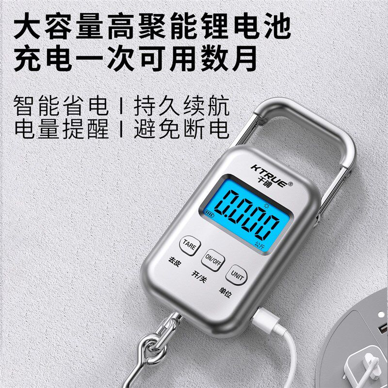 速发#高精度手提电子秤小型快递称便携式家用商用手拎弹簧秤买菜