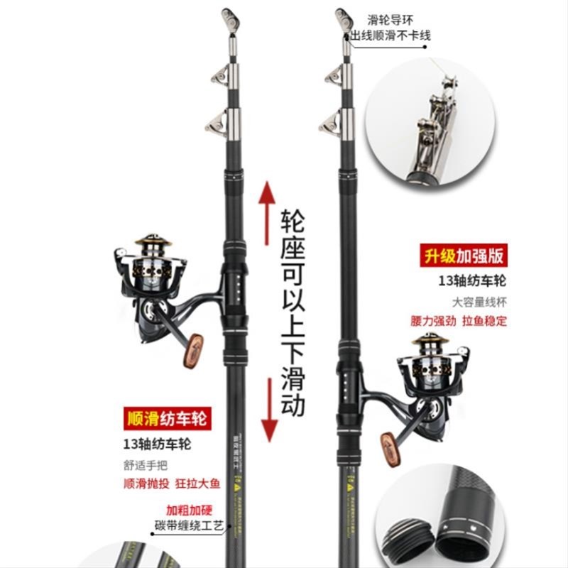 现货速发可视瞄鱼杆新型锚杆锚全套裸杆巨物超硬超轻可视钓鱼套装
