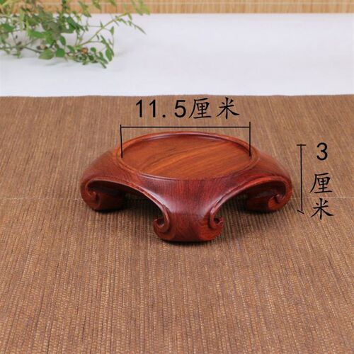 速发瓶木整木底座地艺品摆件紫砂壶瓷器花实木器底托天圆工方红木