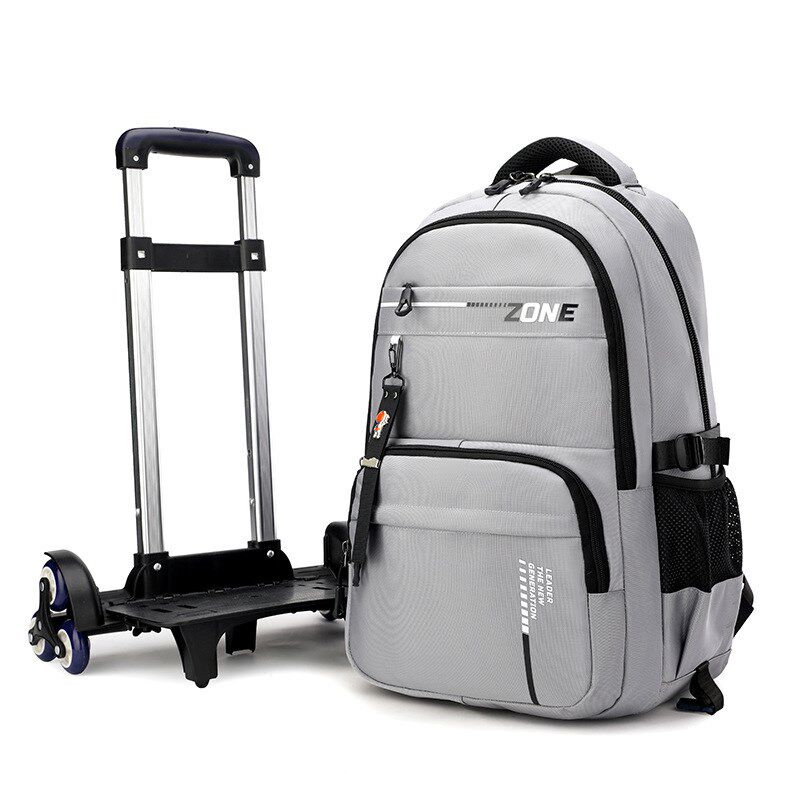 速发中自鱼书包儿童-6年级小学生拉杆书包大容量初然生