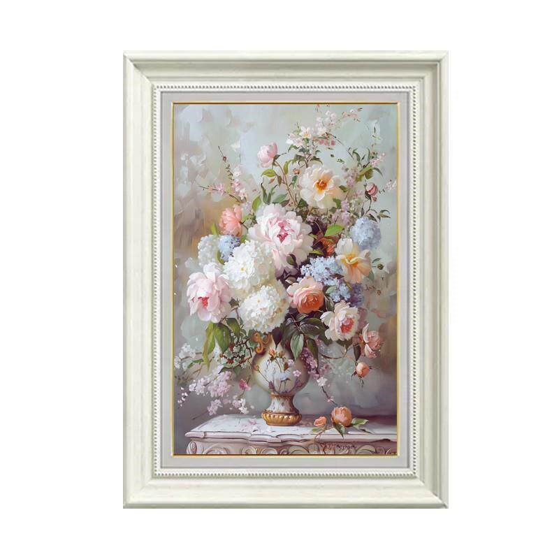 速发欧式玄关柜背景墙装饰画轻奢简欧饭厅挂画饭厅餐柜壁画卧室油