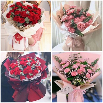 速发临节市沂南县临沭县费县同城老送母亲沂玫瑰康乃馨花束送长辈