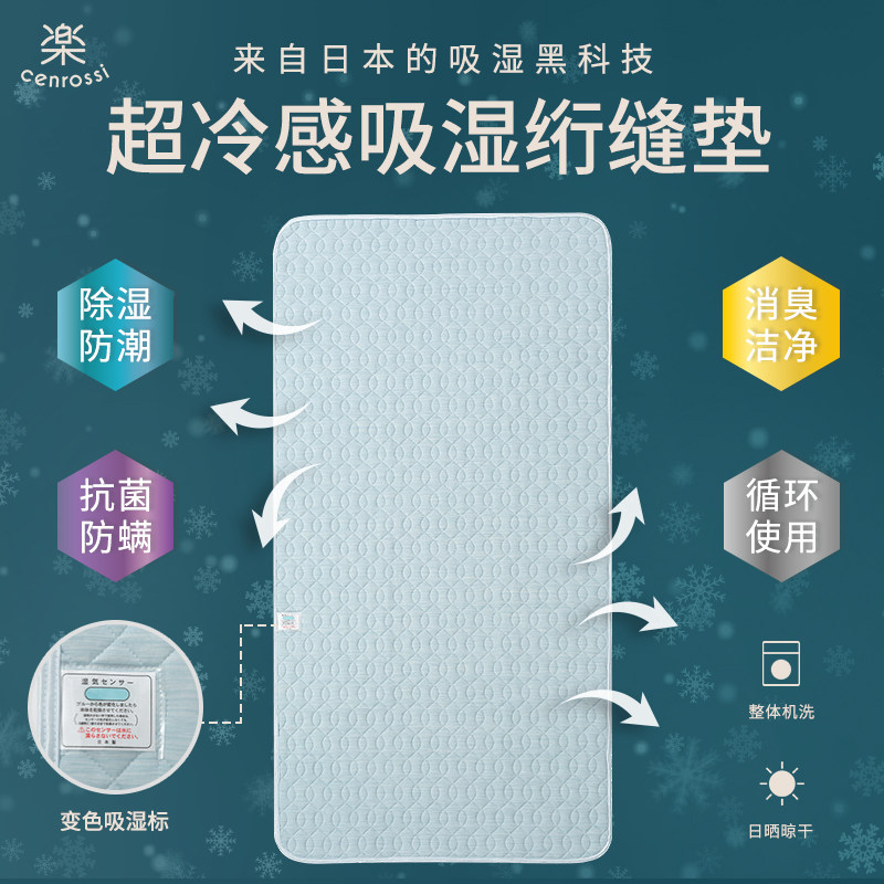 速发叠冷感吸湿床垫薄榻榻垫垫子折超薄款家用硬垫睡米可水