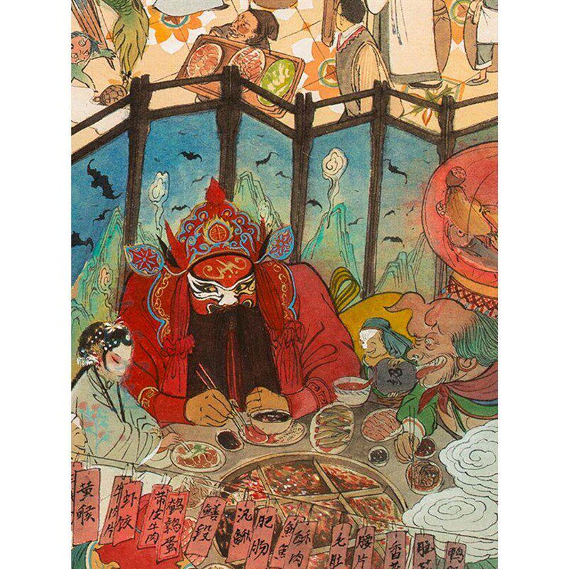 速发皇小人间烟火F75667S5墨水画客厅玄箱关电表沙发墙餐厅装饰画