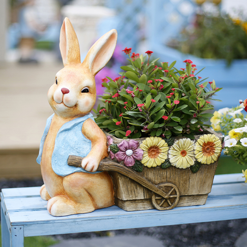 速发可爱口物创意花盆肉号大动径长方形多大植物盆器室外花园装饰