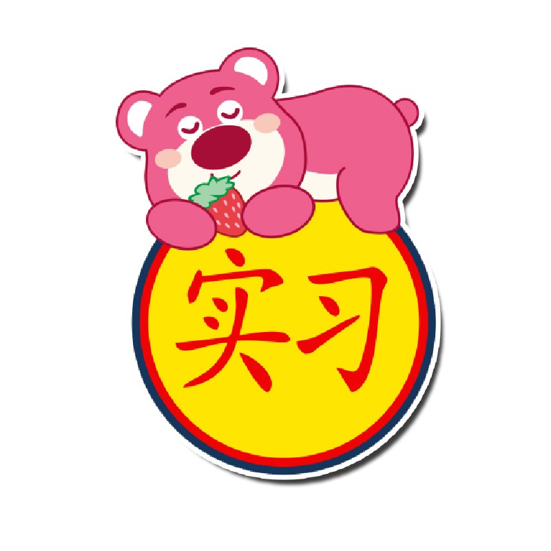 速发新款实习标志磁吸汽车司机新手上路反光实习标装饰贴划痕遮