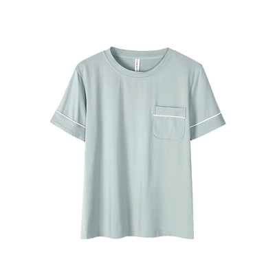 昨一莫代尔棉睡衣女士夏季短袖套头圆领上衣XXXL加大码可外穿 RC