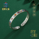 宫里上新银手镯女纯银镯子999足银珐琅国风银镯子生日礼物送妈妈