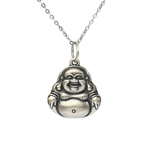 宫里上新足银弥勒佛吊坠女999纯银项链佛公送妈妈三八妇女节礼物