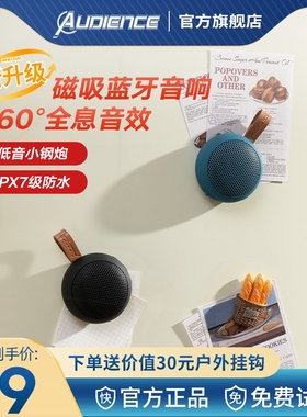 audience Y6s音响无线音箱磁吸迷你户外防水便携随身插卡低音炮高