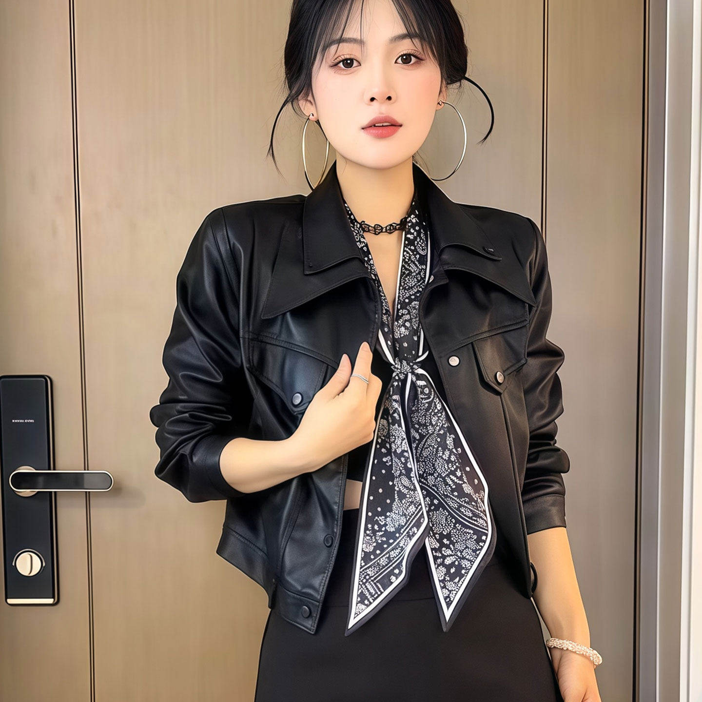 皮衣女2026春季新款港风复古又a又飒夹克女款气质小个子PU皮外套