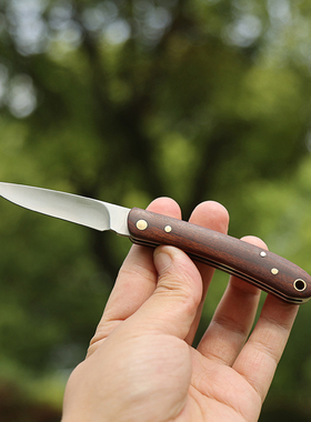 G&B 日式水果刀折叠刀便携野餐露营随身不锈钢瓜果刀家用削皮小刀