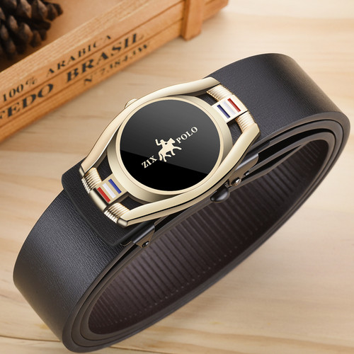 皮带男真皮无牙自动扣潮人