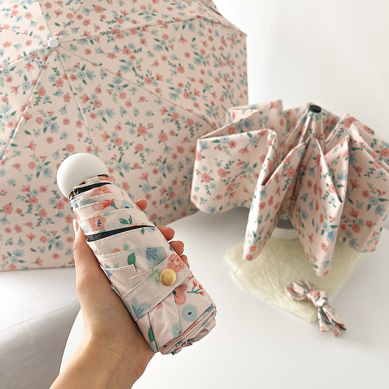 法式ins碎花全自动晴雨两用折叠防晒防紫外线遮阳女生高颜值雨伞