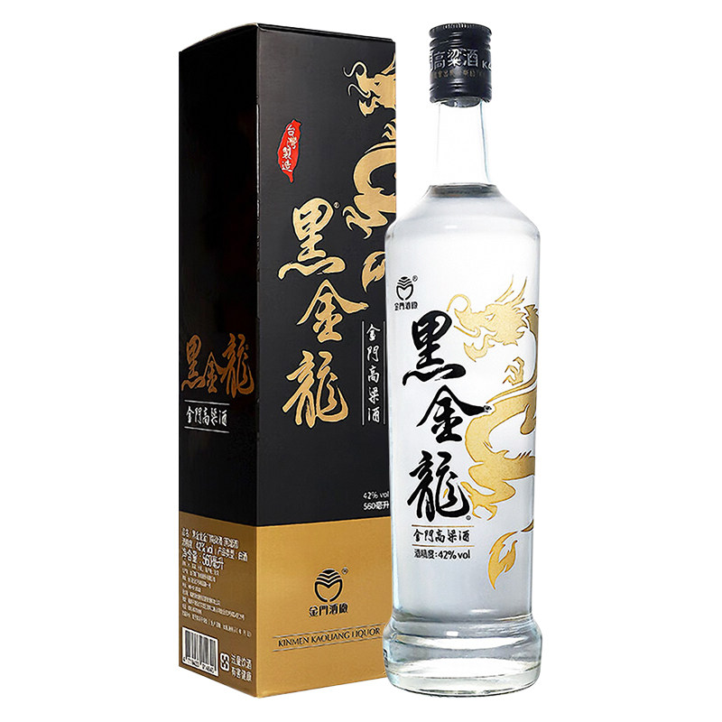 金门高粱酒黑金龙清香型白酒42度560ml单瓶盒装高粱纯粮酒