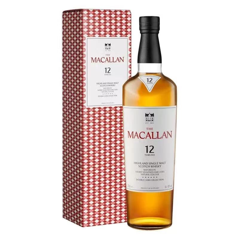 正品行货麦卡伦12年蓝钻苏格兰单一麦芽威士忌双雪莉桶进口洋酒