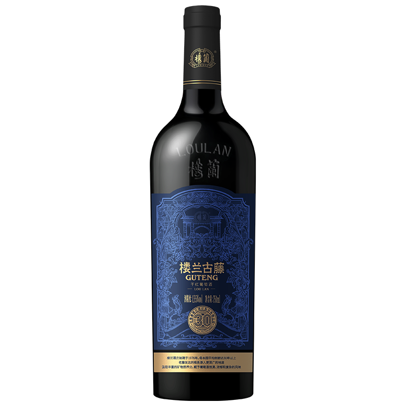 【口感饱满浓郁】新疆国产楼兰古藤30年干红葡萄酒红酒750ml单瓶