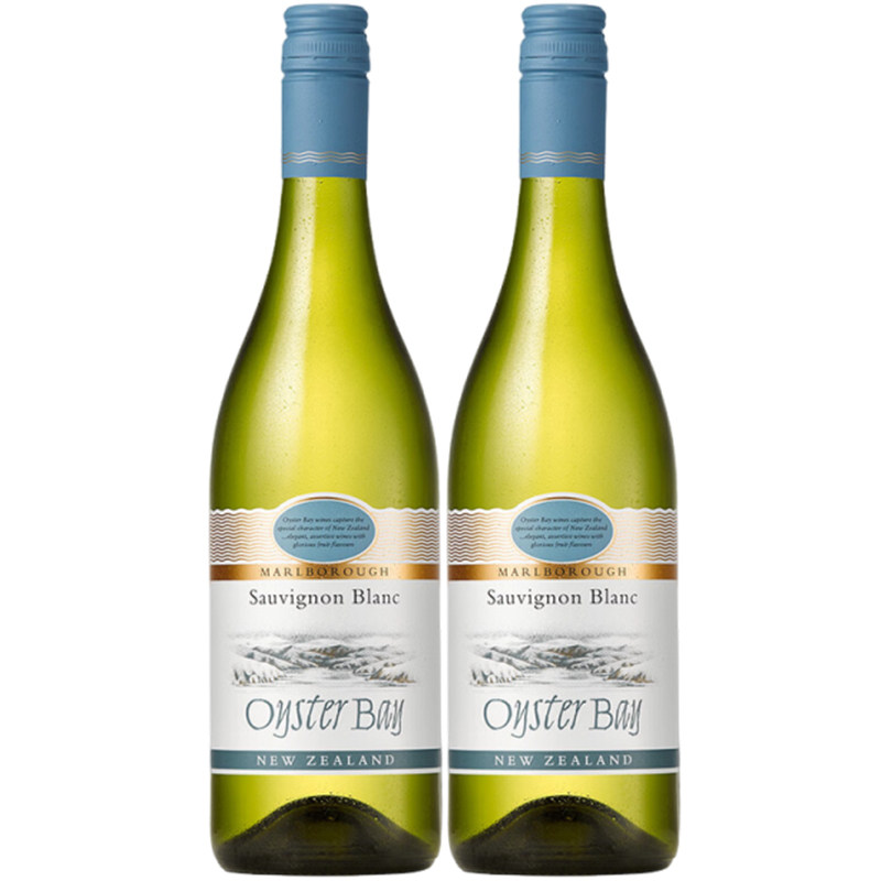 蚝湾OysterBay新西兰马尔堡原瓶进口长相思干白葡萄酒750ml*2正品